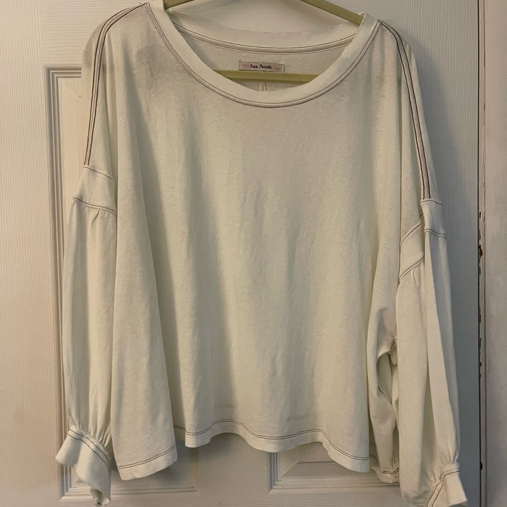 Free People Balloon Sleeve Tee.  Small